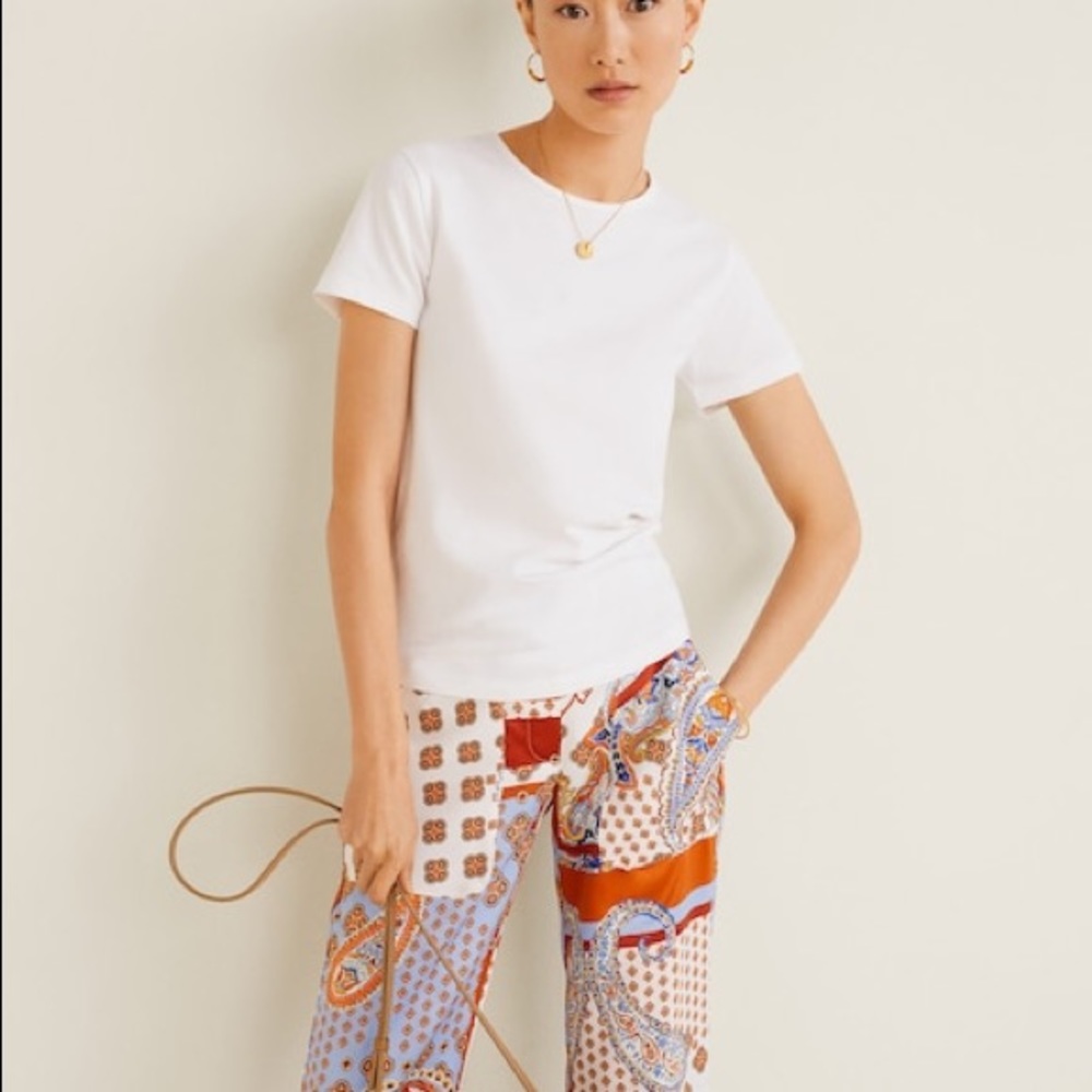 Mango Essential Cotton-blend T-shirt (New) M